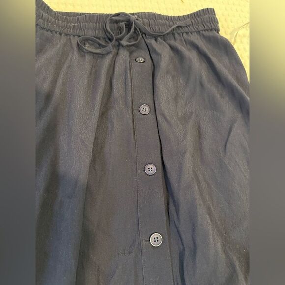 New Talbots navy blue button front boho skirt size XS - Picture 8 of 8